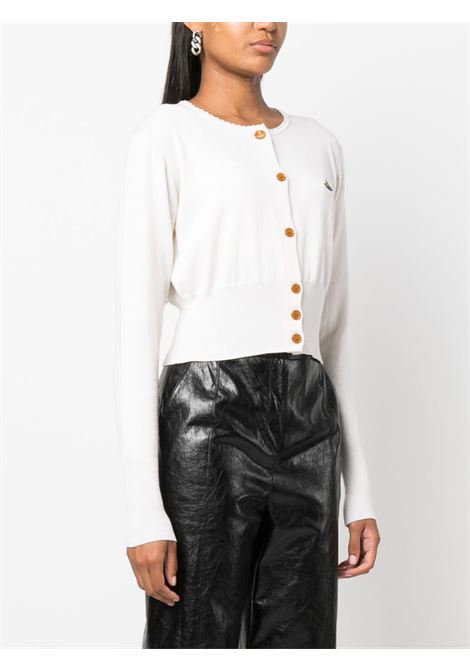 Cardigan crop bea in bianco Vivienne Westwood - donna VIVIENNE WESTWOOD | 1803002UY001VA402